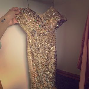 Jasz Golden Mermaid Prom Dress